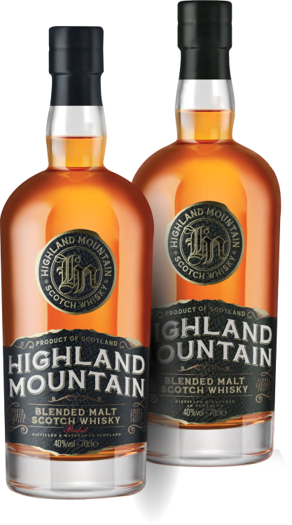 Highland Mountain whisky bottles